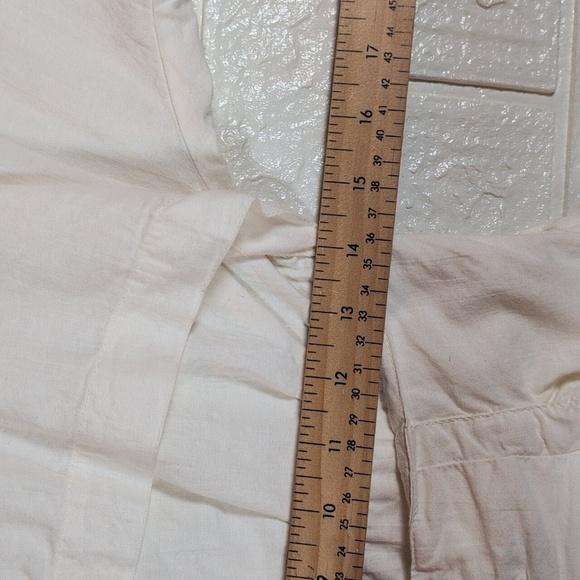 329-White Button-Up Dress Set 100 💯 Cotton - Picture 4 of 5